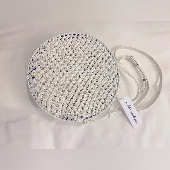 Sophie Anderson Nilsa round circle woven crossbody shoulder purse - Picture 3 of 4